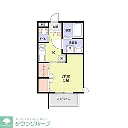 フォレストメゾン773 1Kの間取図画像