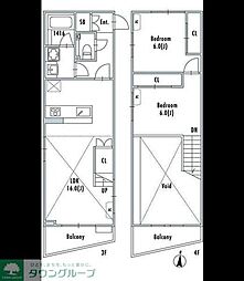 GRANPASEO 阿佐ヶ谷II 2LDKの間取図画像