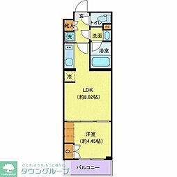 OPENBLOOM渋谷本町 1LDKの間取図画像