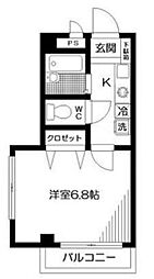 メゾン中野 1Kの間取図画像
