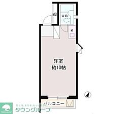 パーク・ノヴァ渋谷 ワンルームの間取図画像