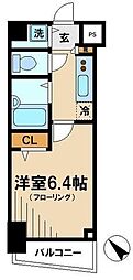 スカイコート池袋7 1Kの間取図画像