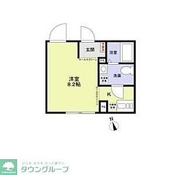 アリビオ中野 ワンルームの間取図画像