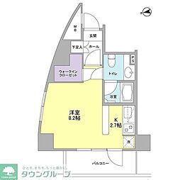 コンフォリア東中野DEUX 1Kの間取図画像