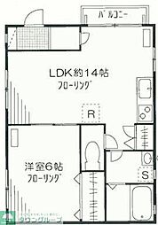 クレストコート 1LDKの間取図画像
