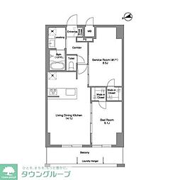 Ｐｒｉｍａ　Ｓｔｅｌｌａ 13階1SLDKの間取り