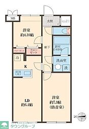VORT沼袋residence 2LDKの間取図画像