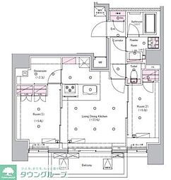 SYFORME　ITABASHI　III 11階2LDKの間取り