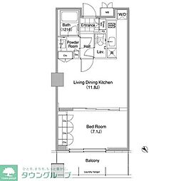 コンフォリア東池袋ＷＥＳＴ 12階1LDKの間取り