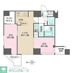 プライムアーバン西日暮里フロント 7階2LDKの間取り