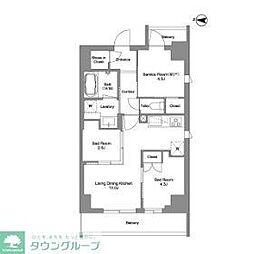 ＢＰＲレジデンス東日暮里 6階3LDKの間取り