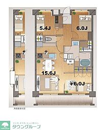 ステラメゾン田端 3階3LDKの間取り