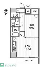 レオーネ南千住II 6階1LDKの間取り