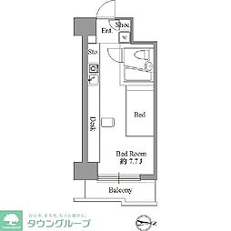 アレックス日乃本 2階ワンルームの間取り