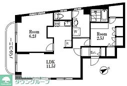 MIJ.R志村坂上 3階2LDKの間取り