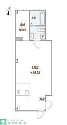 trias.N 3階1LDKの間取り