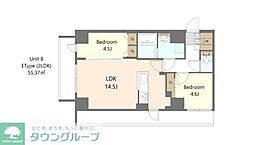 S-RESIDENCE高島平asolea 7階2LDKの間取り