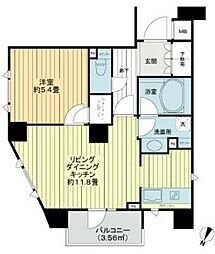 リビオレゾン小石川 2階1LDKの間取り