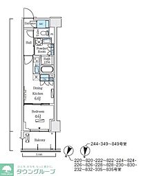 ロイヤルパークス赤羽サウス 1LDKの間取図画像