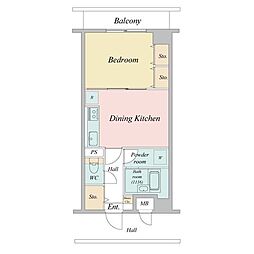 WillDo大塚 1DKの間取図画像