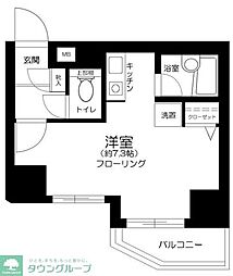 メインステージ本駒込駅前 ワンルームの間取図画像