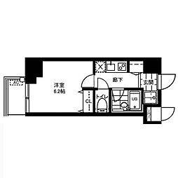 レジディア文京本郷2 1Kの間取図画像
