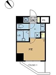 スカイコート巣鴨 1Kの間取図画像