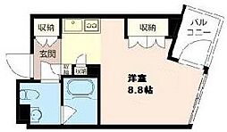 エスティメゾン板橋C6 ワンルームの間取図画像