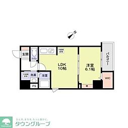 アーバン尾久 1LDKの間取図画像