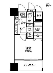 プレサンス本駒込アカデミア 1Kの間取図画像