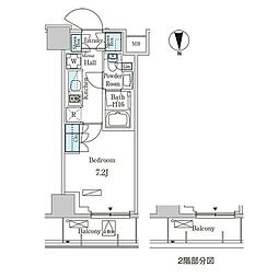 パークアクシス池袋 1Kの間取図画像