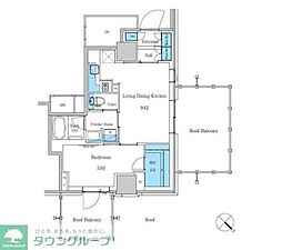 パークアクシス滝野川ラブリーズ 1LDKの間取図画像