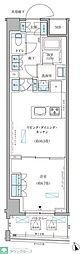 パークアクシス文京本郷 1LDKの間取図画像