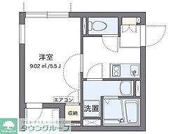 クレイノルーチェ 1Kの間取図画像
