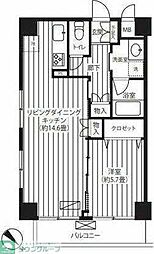 ハイキャスト大山 1LDKの間取図画像