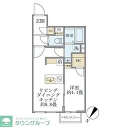 ビューテラス茗荷谷 1LDKの間取図画像