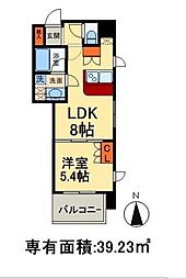 エクセレンシア駒込 1LDKの間取図画像