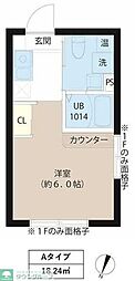 REPURE東十条駅前RESIDENCE 1Kの間取図画像