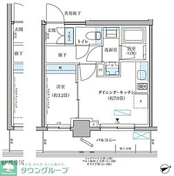 パークアクシス文京本郷 1DKの間取図画像