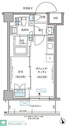 パークアクシス文京本郷 1DKの間取図画像