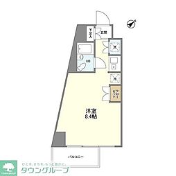ドルチェ日暮里 ワンルームの間取図画像