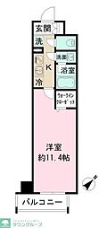 ファインクレスト健和 1Kの間取図画像