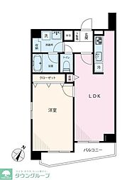 パークウェル文京千石 1LDKの間取図画像