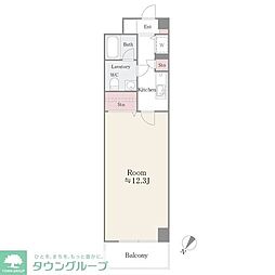パークハイツ駒込 1Kの間取図画像