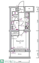 AZEST金町 1DKの間取図画像