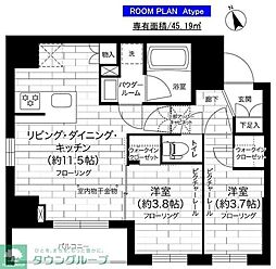 ステージグランデ亀有アジールコート 2LDKの間取図画像