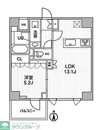 ALTERNA押上 1LDKの間取図画像