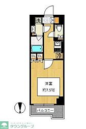 ルーブル西新井 1Kの間取図画像