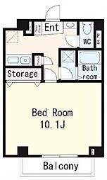 ジュネスHK 1Kの間取図画像