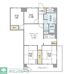 東建金町マンション 4DKの間取図画像